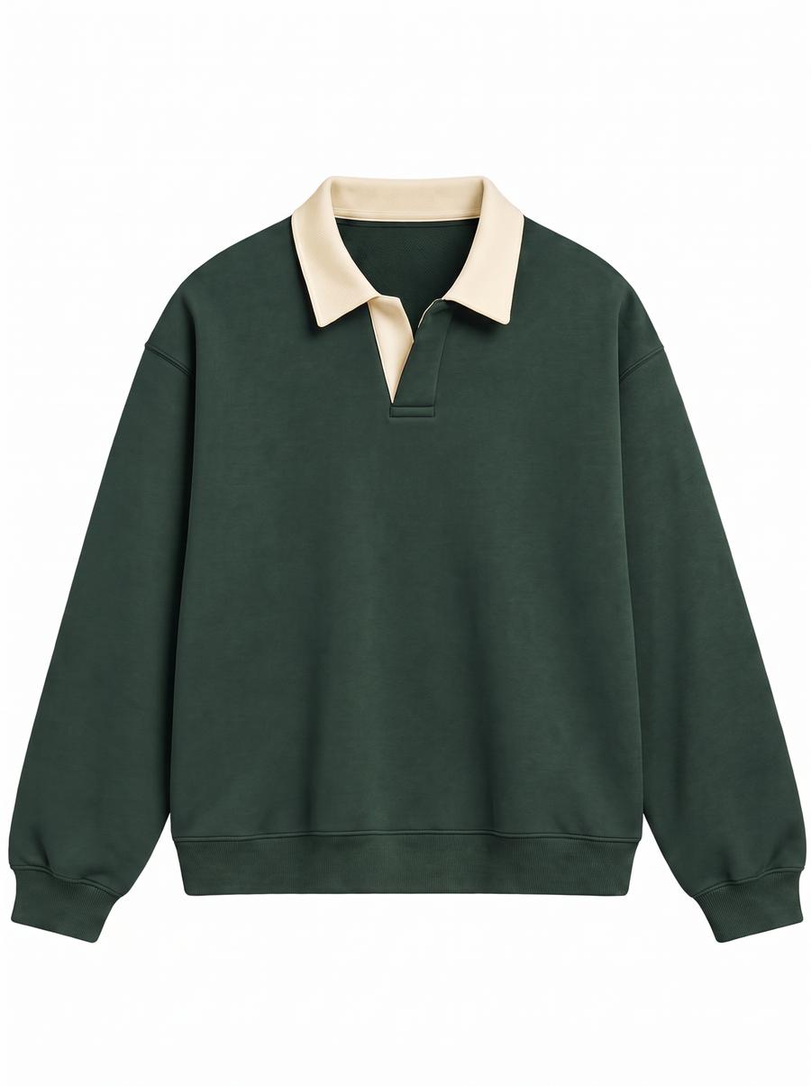 Forest Green Polo Sweatshirt