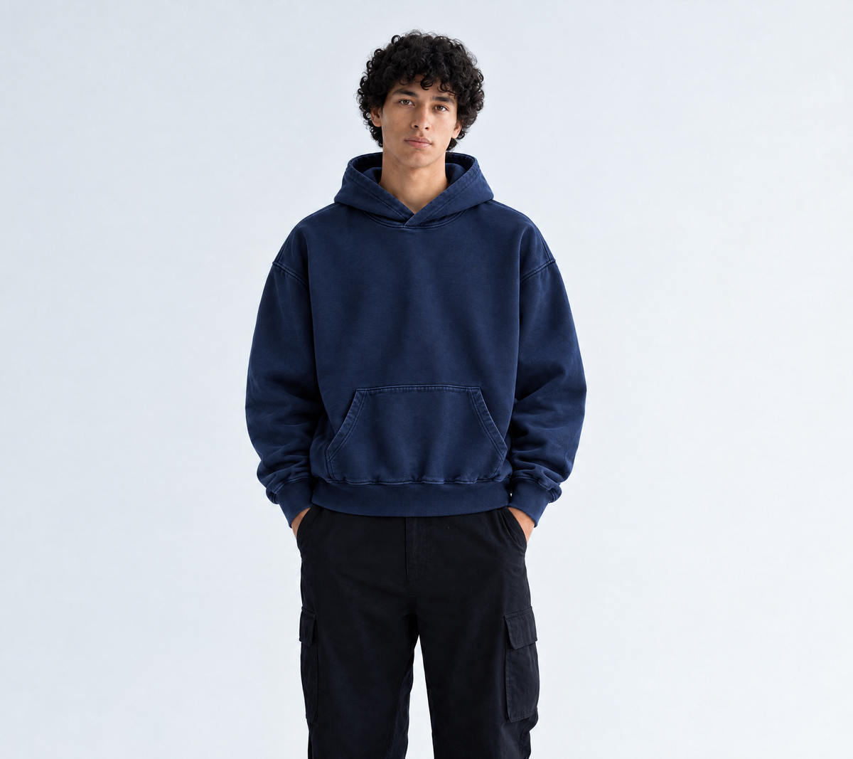Navy Blue Heavyweight Hoodie