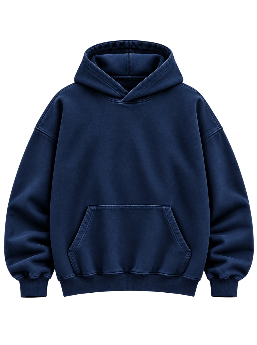 Navy Blue Heavyweight Hoodie