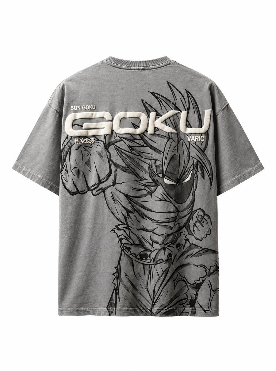 Goku Acid Wash Tee