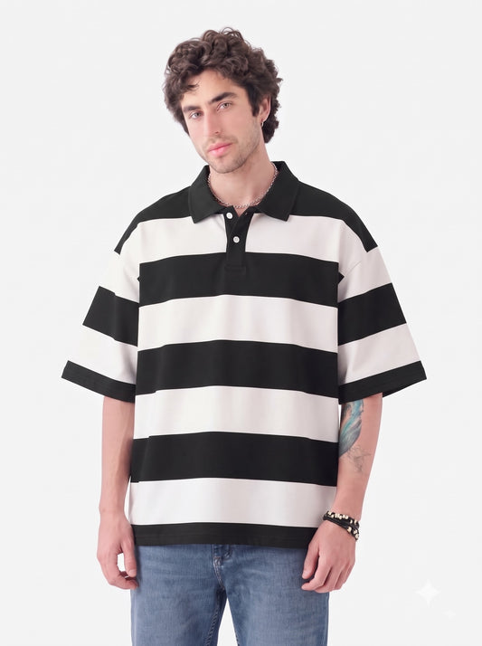 Black Stripe Polo