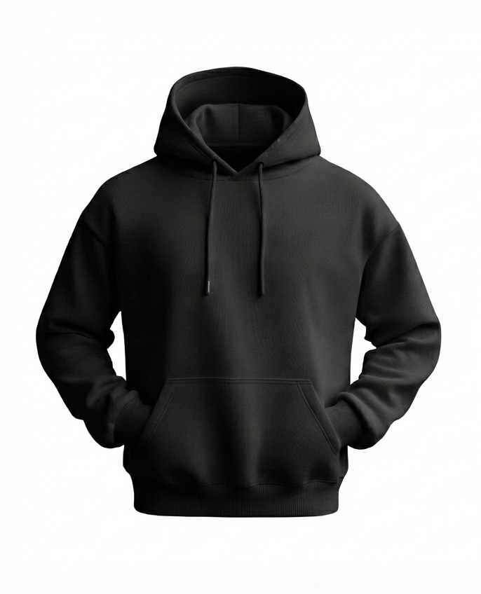 Premium Plain Hoodie – Solid Color, Soft Touch, Modern Fit
