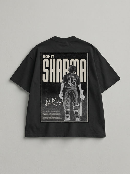 Rohit Sharma Oversized  T-Shirt – Signature Back Print Streetwear Tee