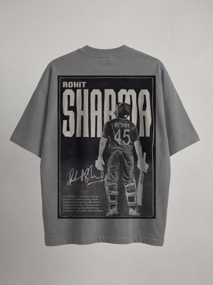 Rohit Sharma Oversized  T-Shirt – Signature Back Print Streetwear Tee